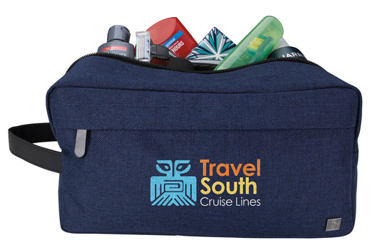 Front View of Gray KAPSTON® Pierce Toiletry Bag