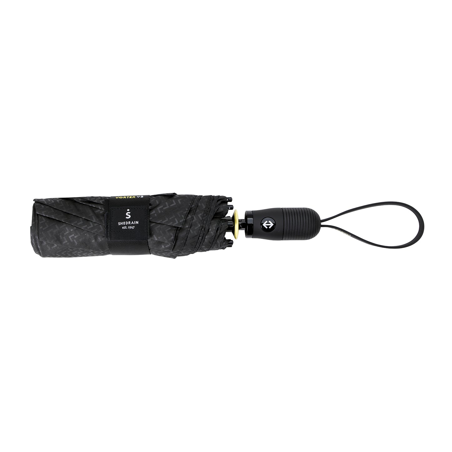 Outside View of Black Shed Rain™ Vortex® V2 43" Vented Auto-Open/Close Compact Umbrella