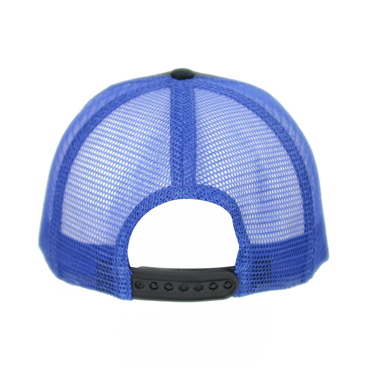Rear View of Black/Red Color Accent Mesh Snapback Cap
