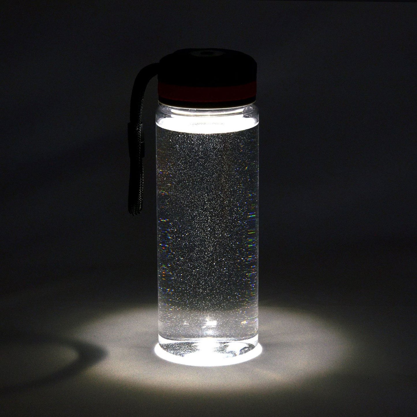 Front View of Gray EPEX® Cosmic Campground Tritan® COB Lantern Bottle - 27 oz.