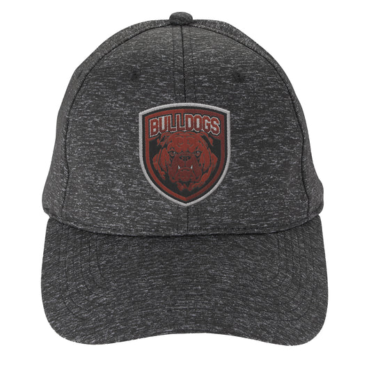 Front View of Black Heathered Cap