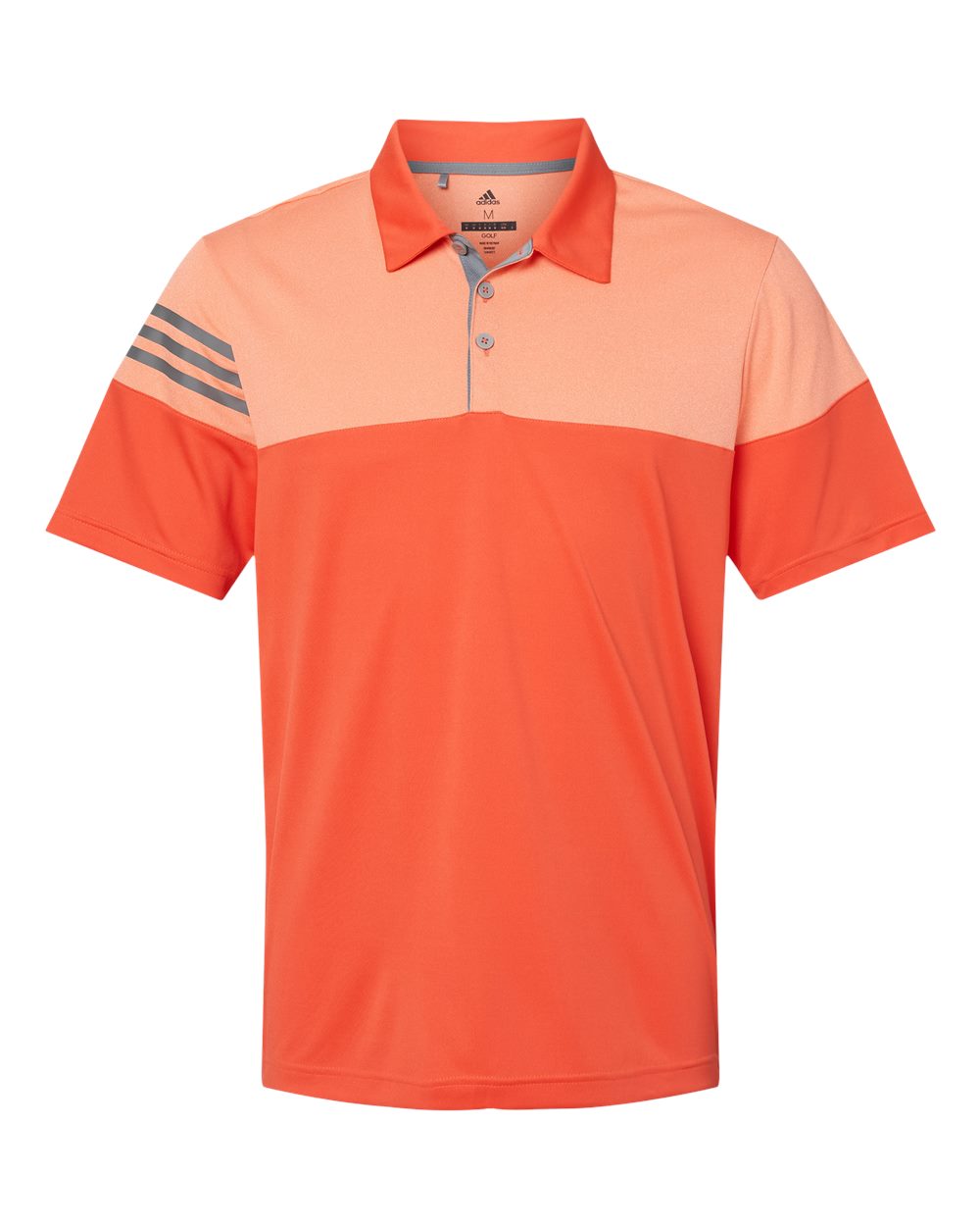 Men's Heathered 3-Stripes Colorblocked Polo - A213