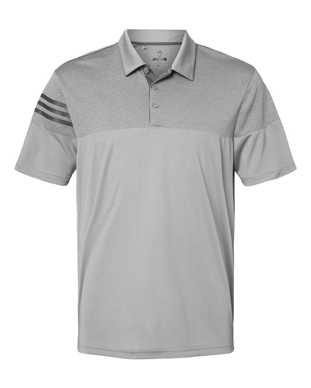 Men's Heathered 3-Stripes Colorblocked Polo - A213