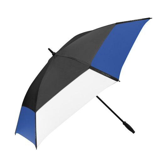 Front View of Black/Navy/White - 2024 Shed Rain™ Vortex® 62" Auto-Open Golf Umbrella