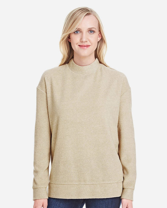 Women's Weekend Terry Mock Neck Pullover - 8428