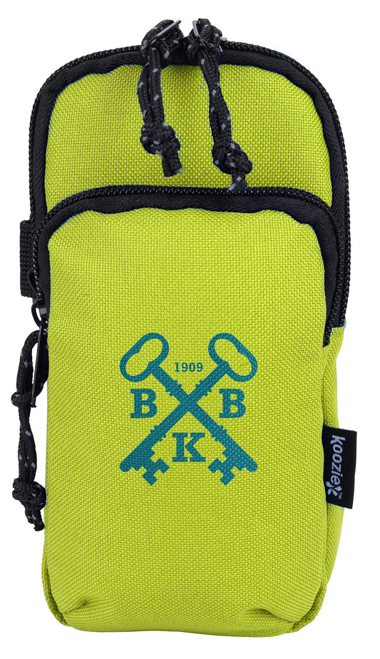 Front View of Apple Green Koozie® Boho Water Bottle Pouch