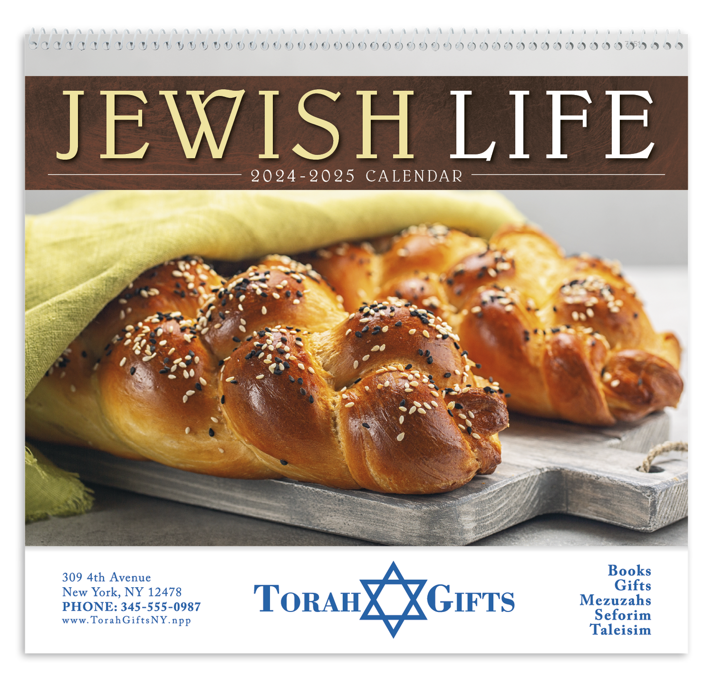 Front View of Good Value™ Jewish Life - Spiral Calendar.2026 Good Value™ Jewish Life - Spiral Calendar