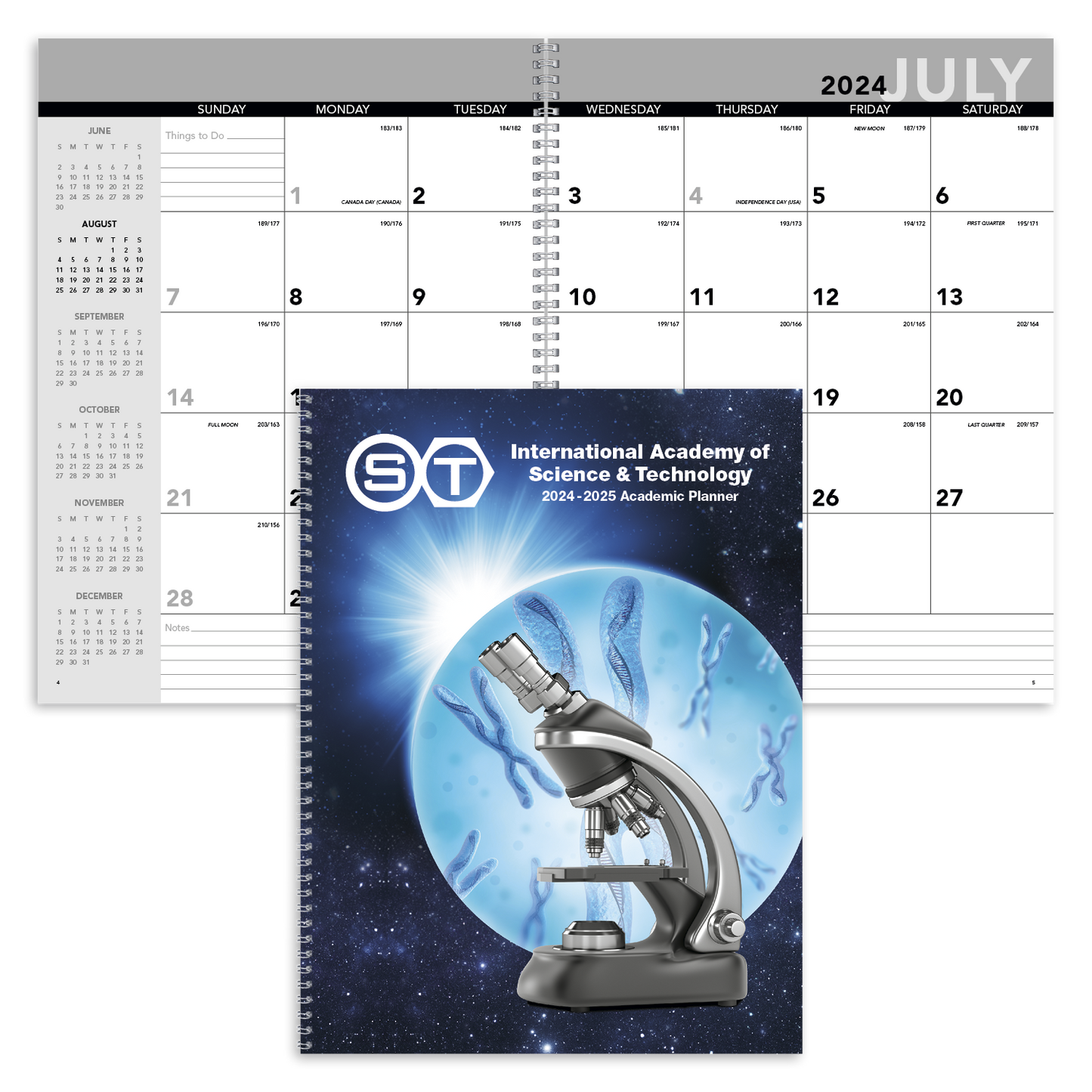 Front View of Triumph® Calendars Academic Year Desk Planner with Custom Cover.2026 Triumph® Calendars Academic Year Desk Planner with Custom Cover