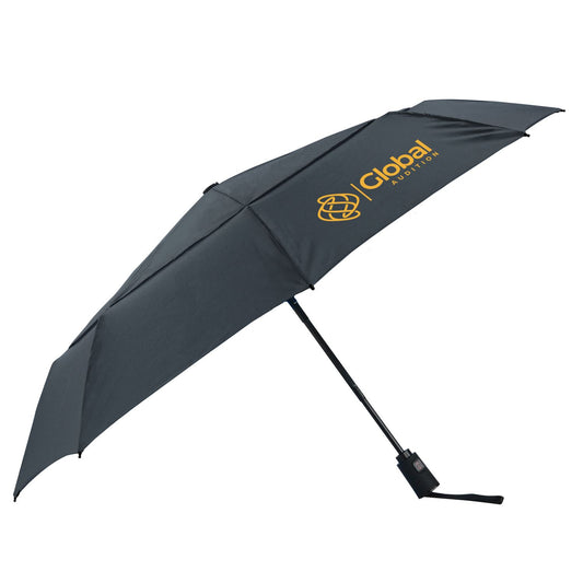 Front View of Black Shed Rain™ Vortex® 43" Auto-Open/Close Compact Umbrella