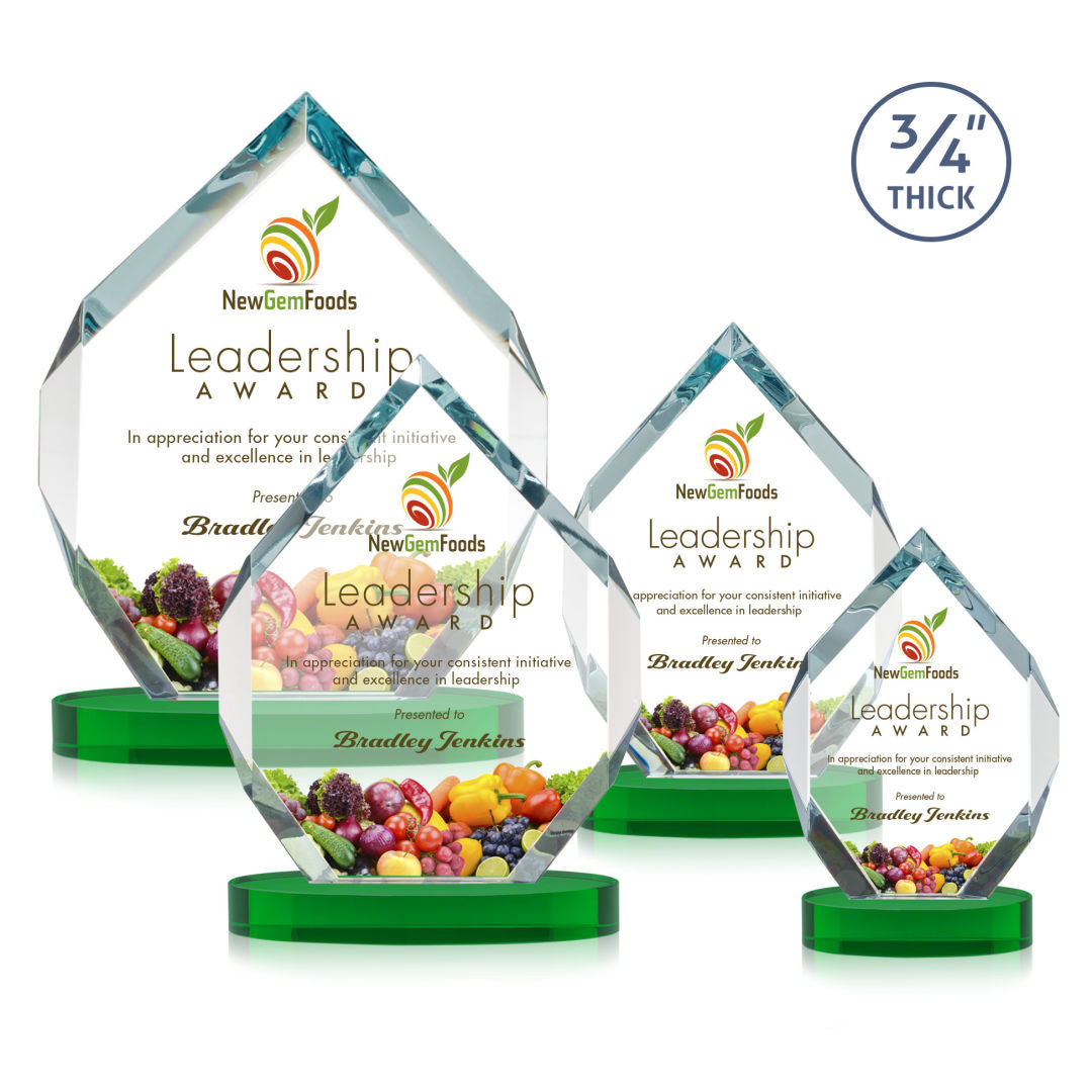 Royal Diamond VividPrint™ Award on Alberton Base - Green