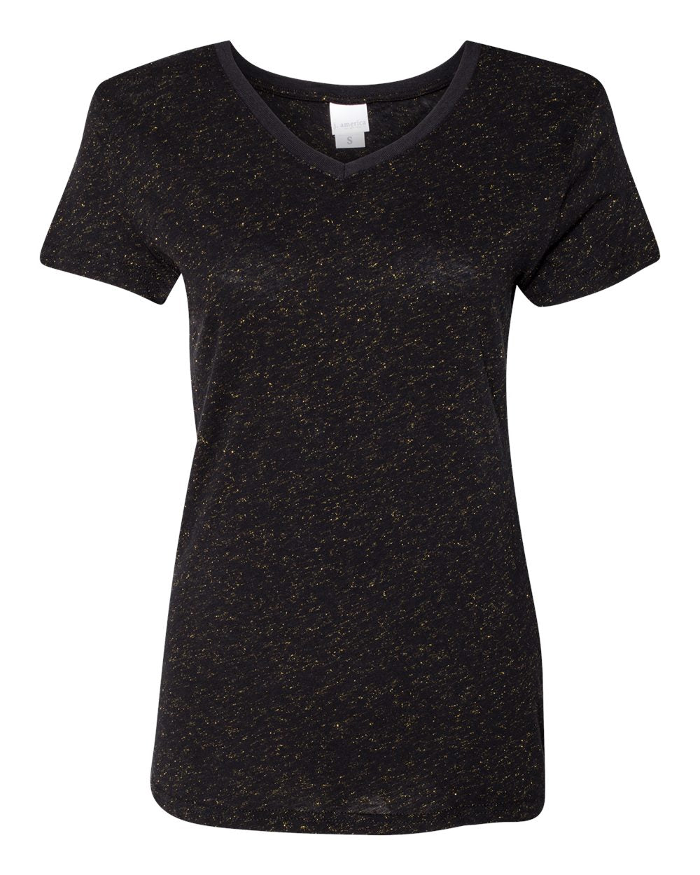 Women’s Glitter V-Neck T-Shirt - 8136