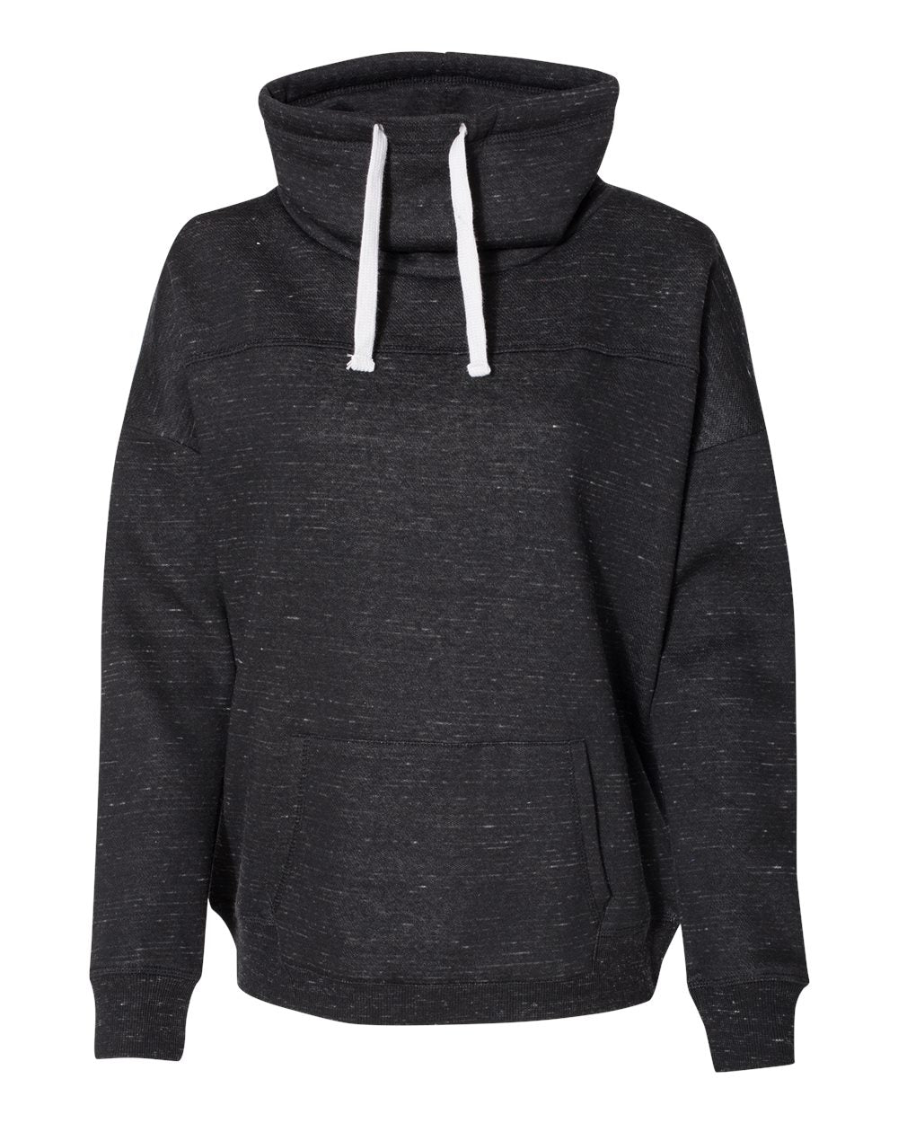 Women’s Mélange Fleece Cowl Neck Sweatshirt - 8673