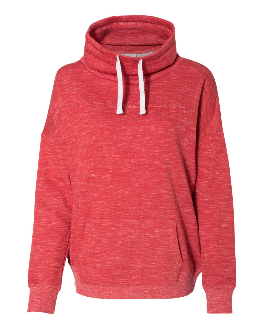 Women’s Mélange Fleece Cowl Neck Sweatshirt - 8673