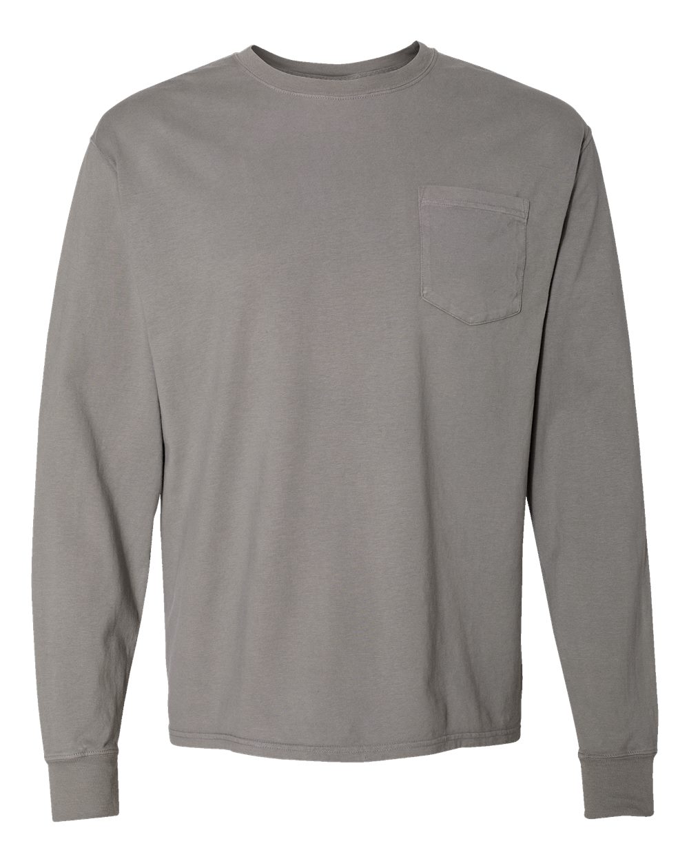 Unisex Garment-Dyed Long Sleeve T-Shirt With a Pocket - GDH250