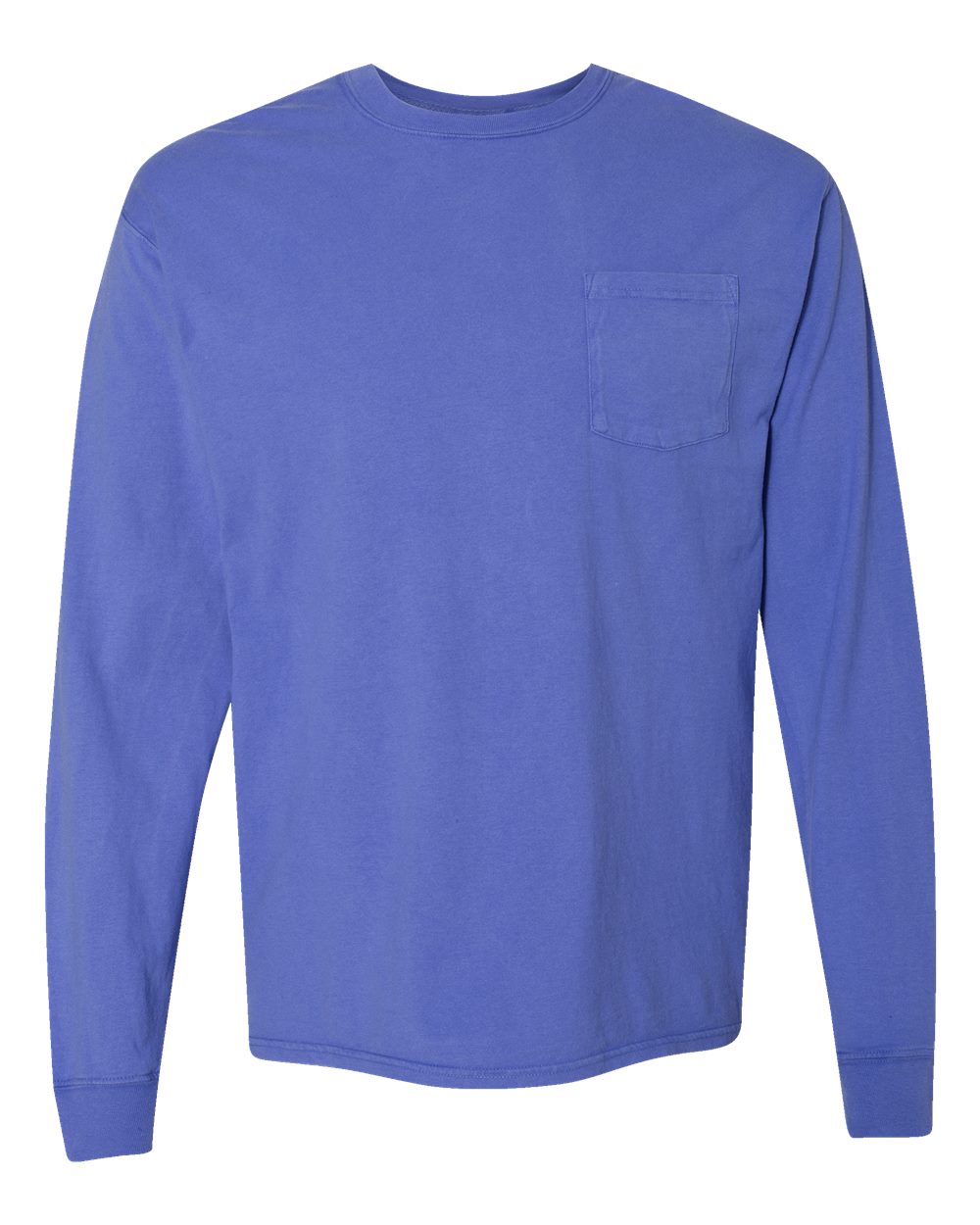 Unisex Garment-Dyed Long Sleeve T-Shirt With a Pocket - GDH250