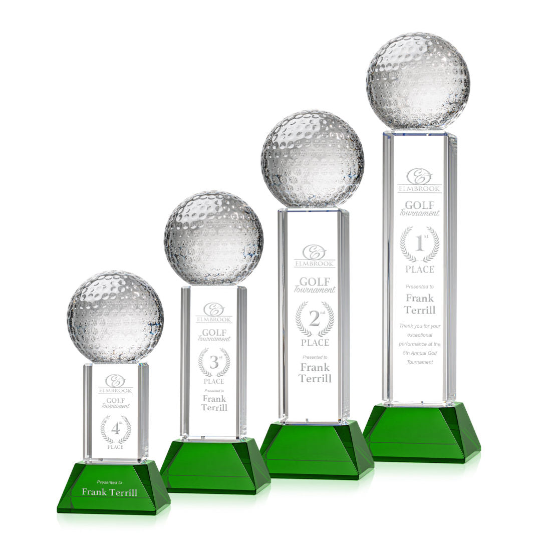 Golf Ball Award on Stowe Base - Green