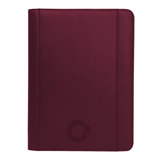 Front View of Black Good Value™ Ultrahyde Zippered Padfolio