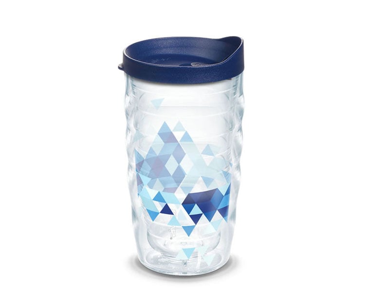 Front View of Black Tervis® Classic Wavy Tumbler Full-Color Insert - 10 oz.