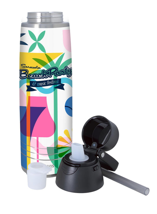 Front View of Black Tervis® Stainless Steel Venture™ Bottle - 36 oz.