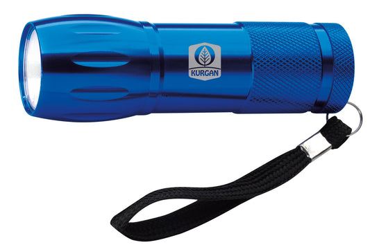 Front View of Silver Good Value™ Mini Aluminum COB Flashlight