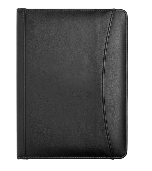 Front View of Black Good Value™ Jr. Executive Crescent Padfolio