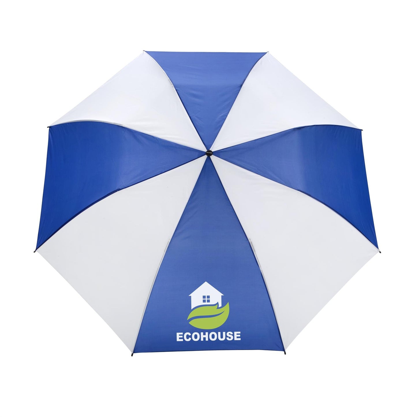 Front View of Navy/White Shed Rain™ 58" Auto-Open Jumbo Compact Umbrella