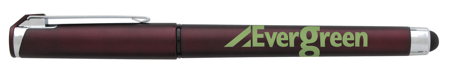 Front View of Black Good Value™ Cali Stylus Fine RABS Pen