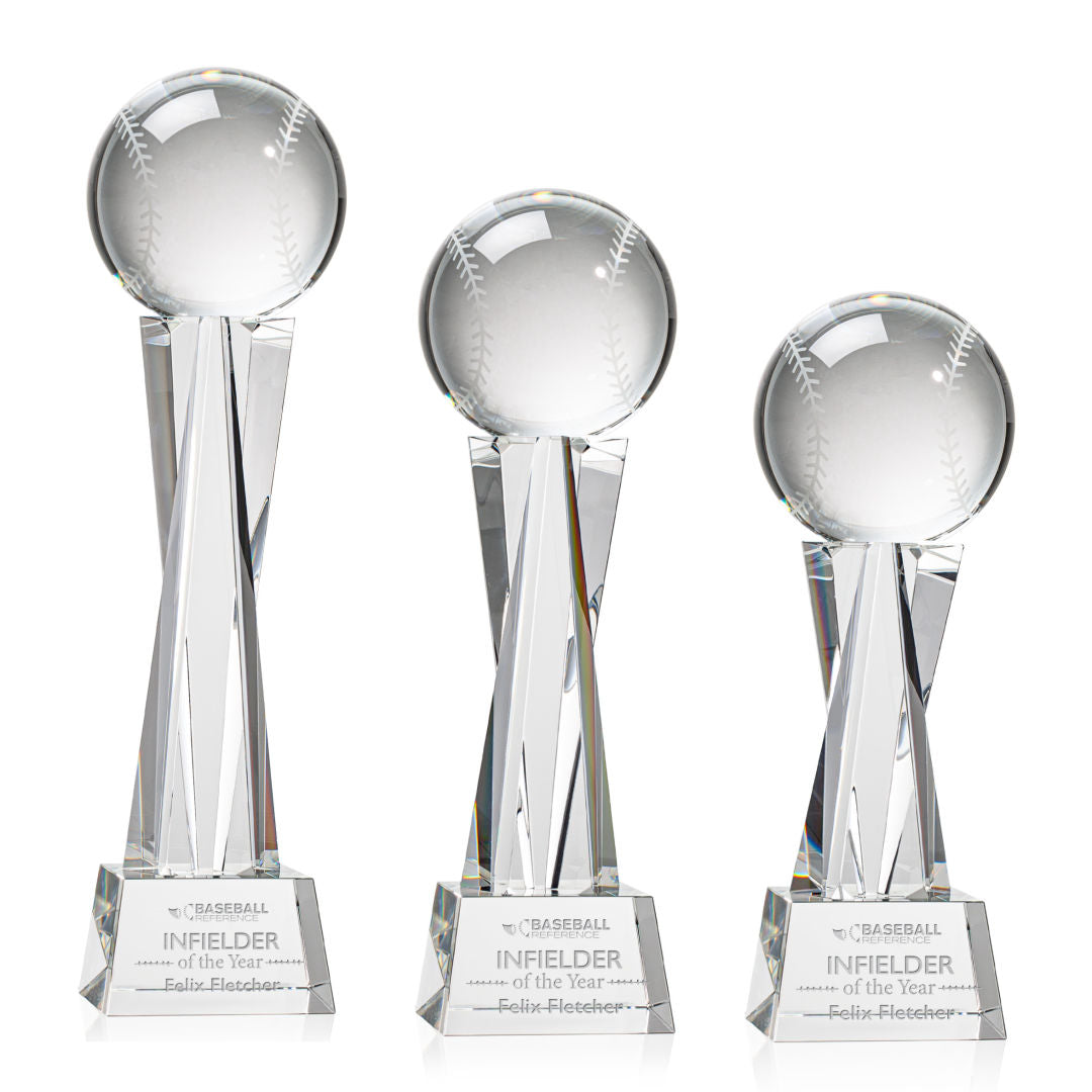 Baseball Award on Grafton Base - Clear