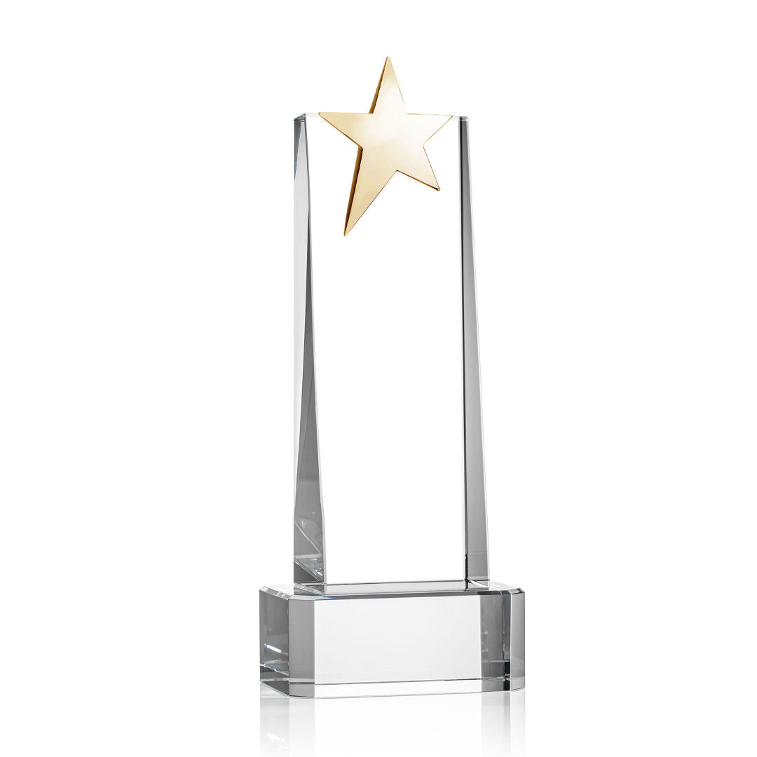 Fanshaw Gold Star VividPrint™ Award on Base - Clear