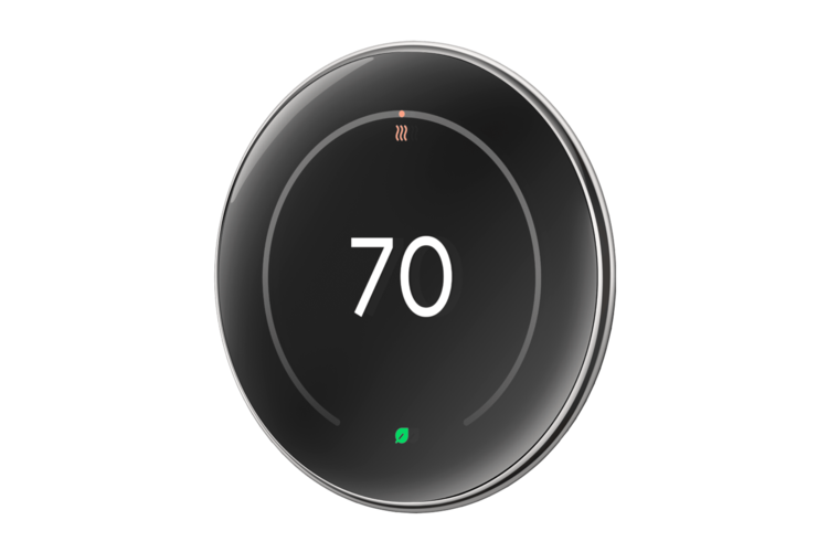 Google Nest Learning Thermostat (4th Gen) - Polished Silver