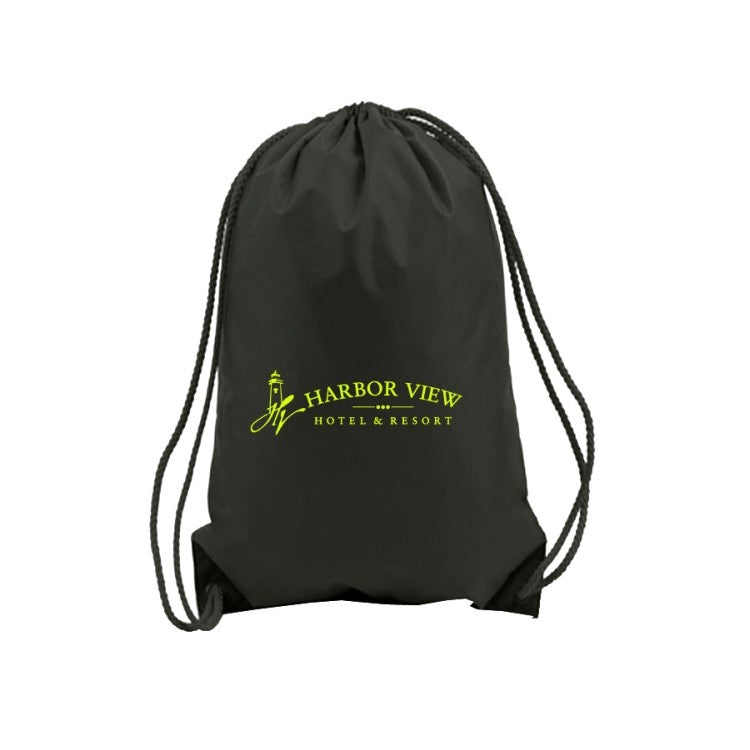 Black Premium Drawstring Backpack