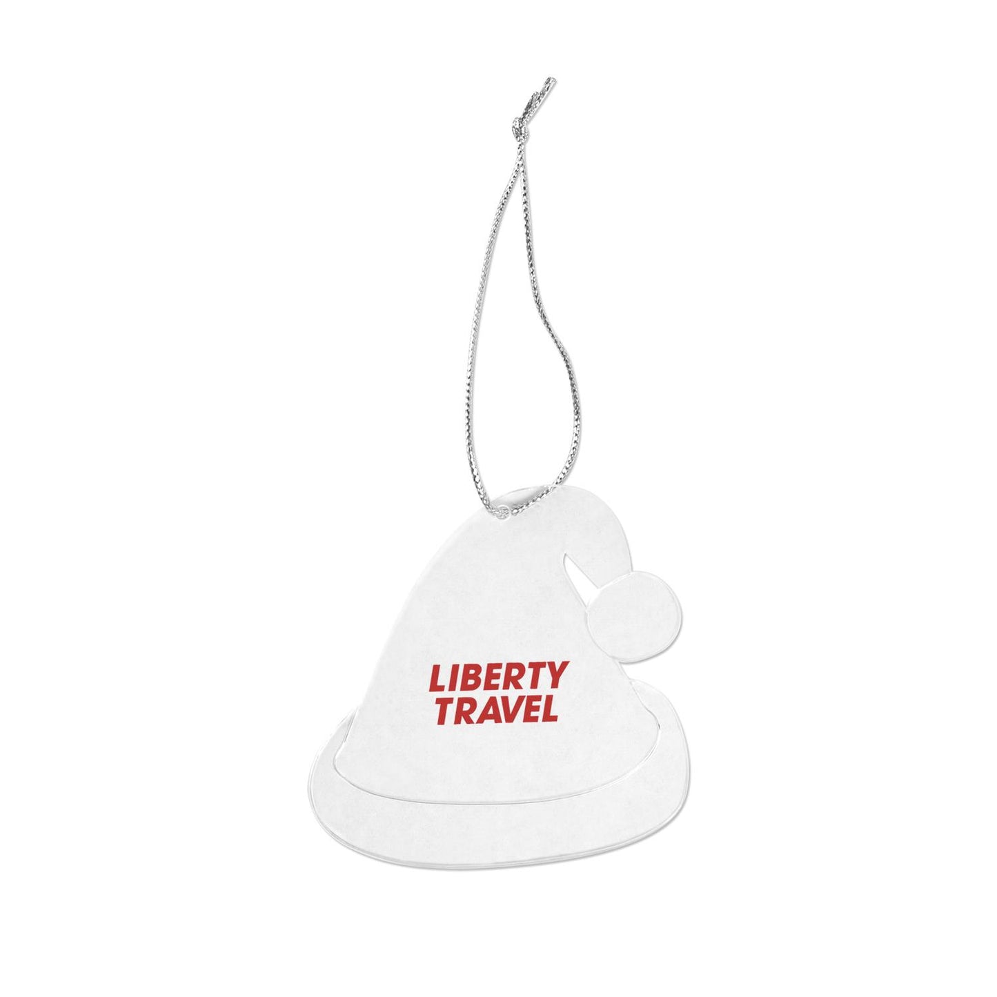 Clear Acrylic Style Santa Hat Ornament