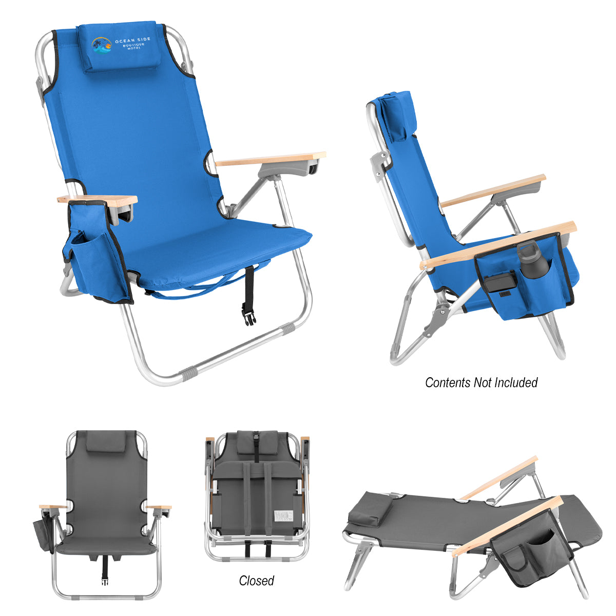 GRAY Portable Beach Chair