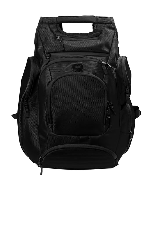 Front View of Blacktop OGIO Metro Ballistic Pack 711107