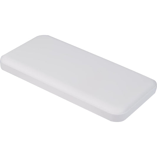 Front View of White UL Listed 5,000 mAh Power Bank with Multi-Cables
