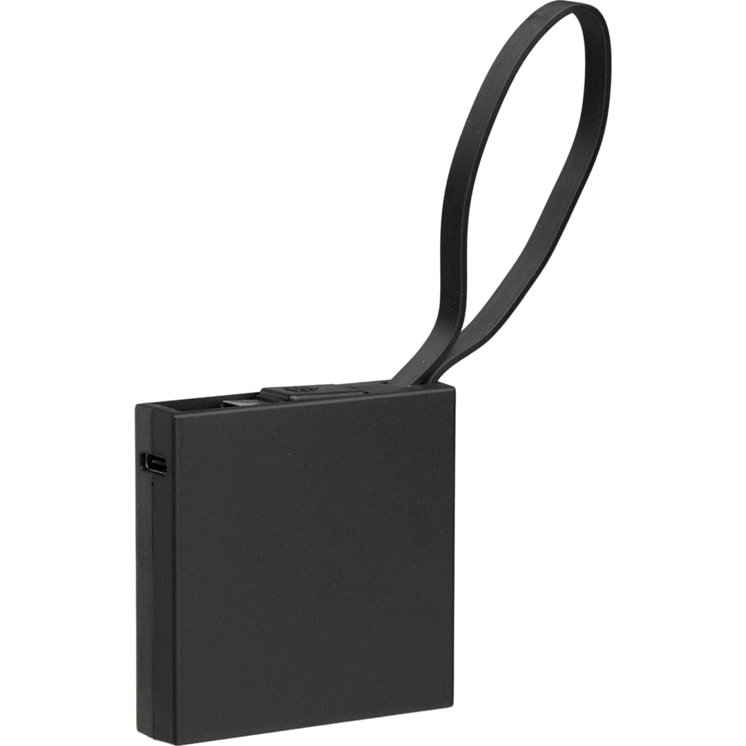Recycled ABS 2000 mAh Power Bank with Type-C Cable