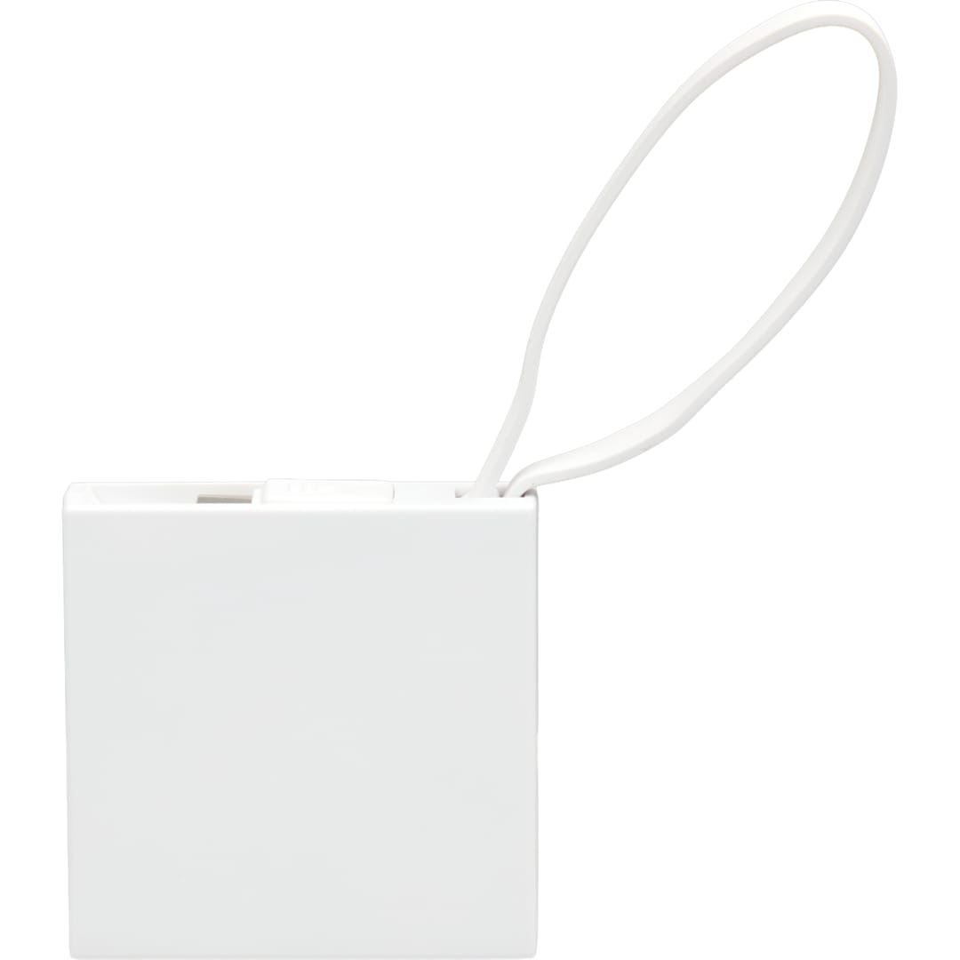 Recycled ABS 2000 mAh Power Bank with Type-C Cable