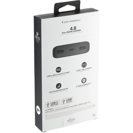 Black mophie® Power Boost 20,000 mAh Power Bank