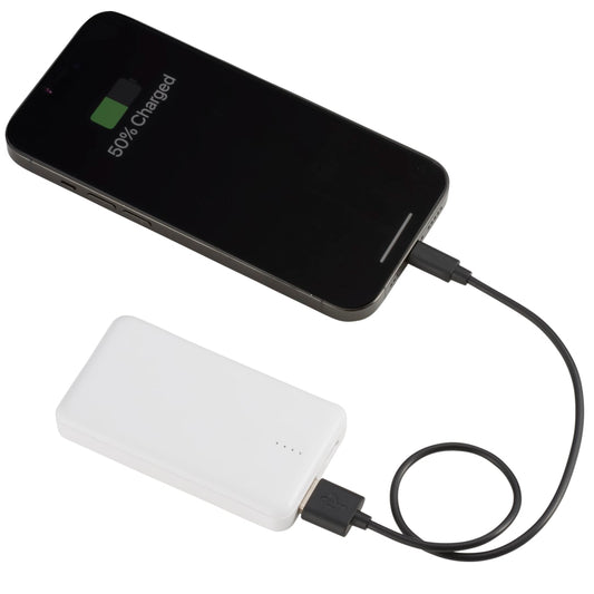 Front View of White mophie® 3000 mAh Power Bank
