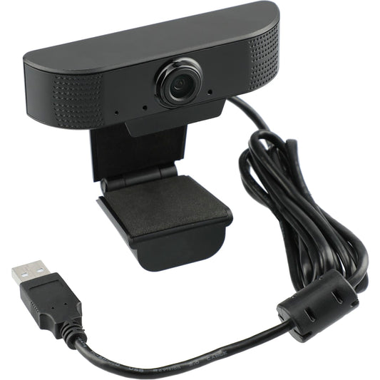 Black 1080P HD Webcam with Microphone