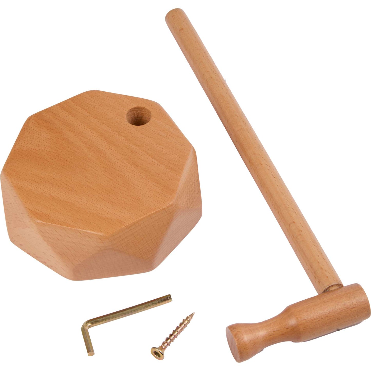 Front View of Brown Desk Tune FSC® 100% Wood Headphone Stand