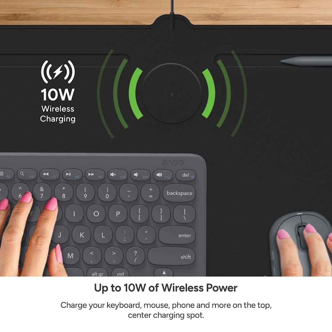 Zagg Desk Mat with Wireless Charging