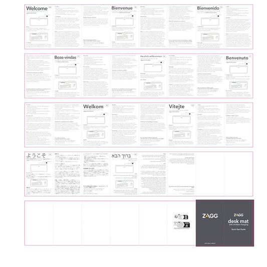 Black Zagg Desk Mat with Wireless Charging