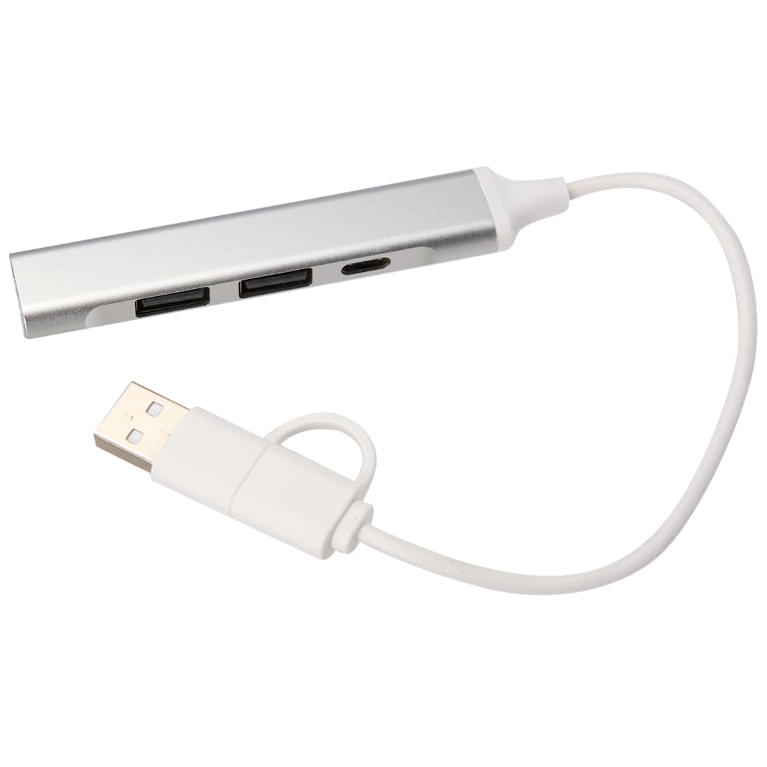 Aluminum 4-Port USB-A and C Hub