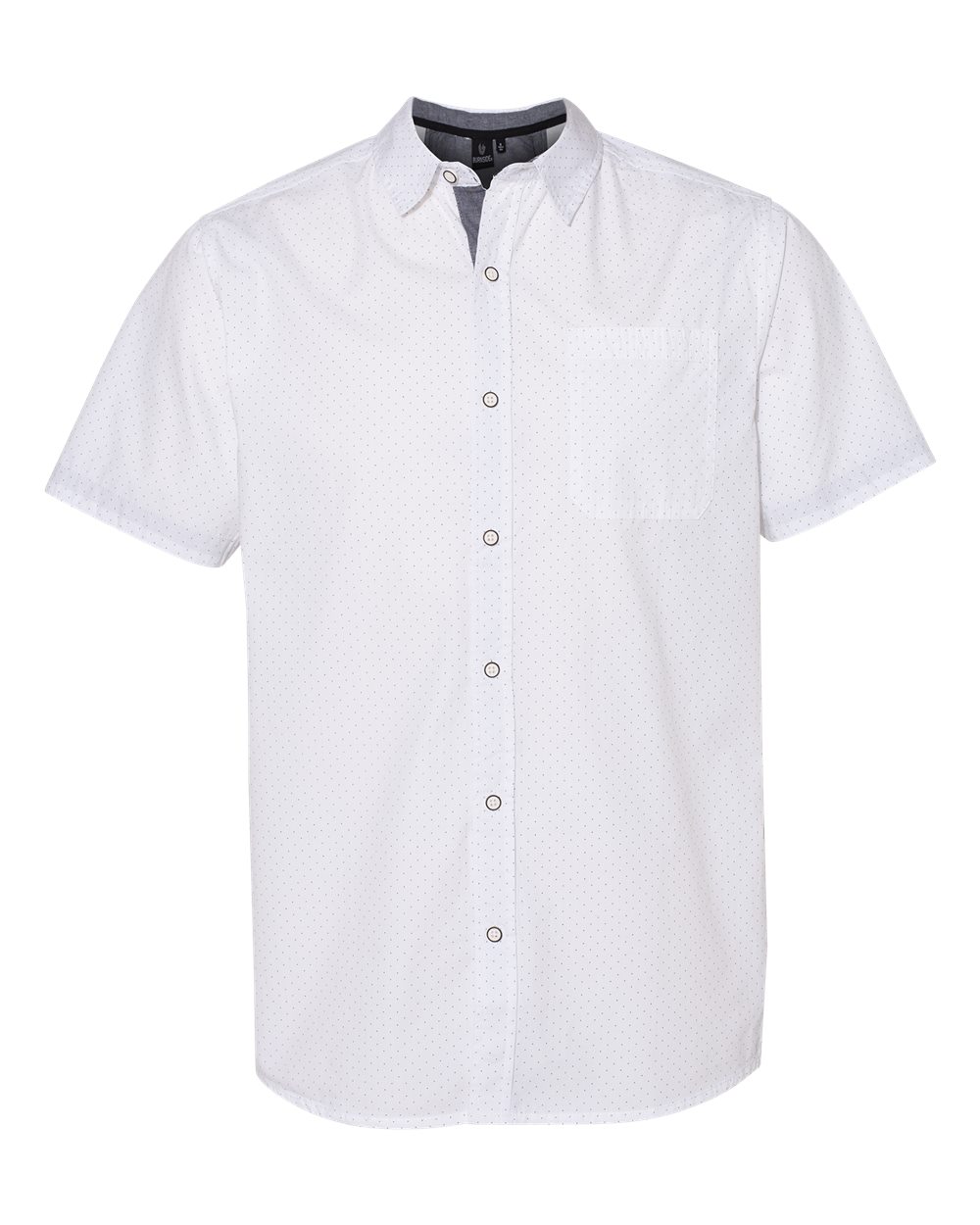 Men's Peached Printed Poplin Short Sleeve Shirt - 9290