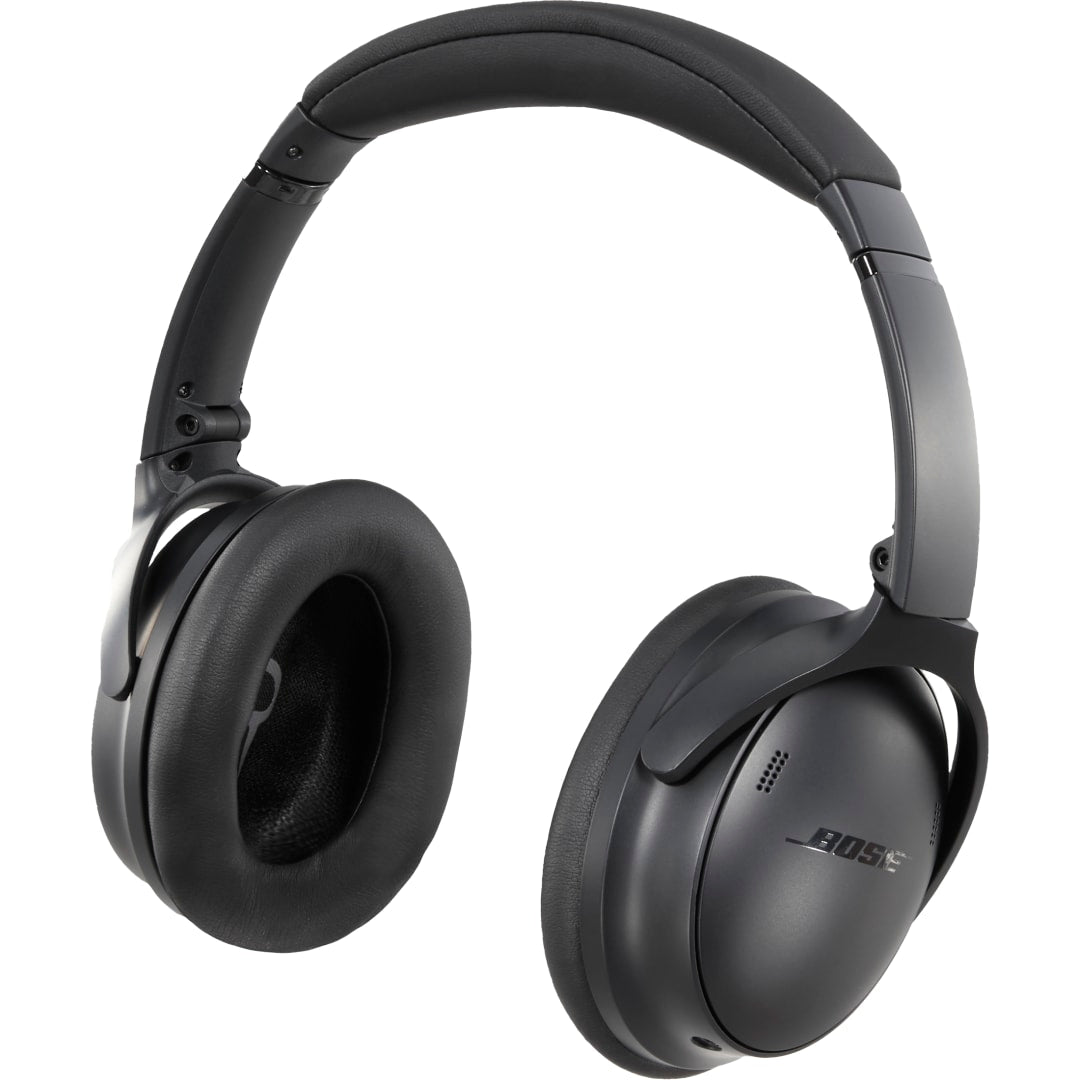 Front View of Black Bose QuietComfort Headphones
