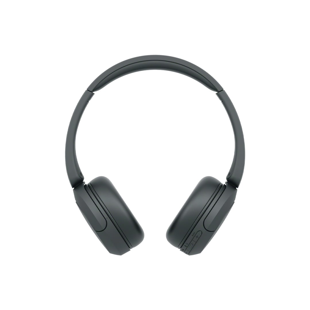 Front View of Black Sony WH-CH520 Wireless Headphones with Microphone
