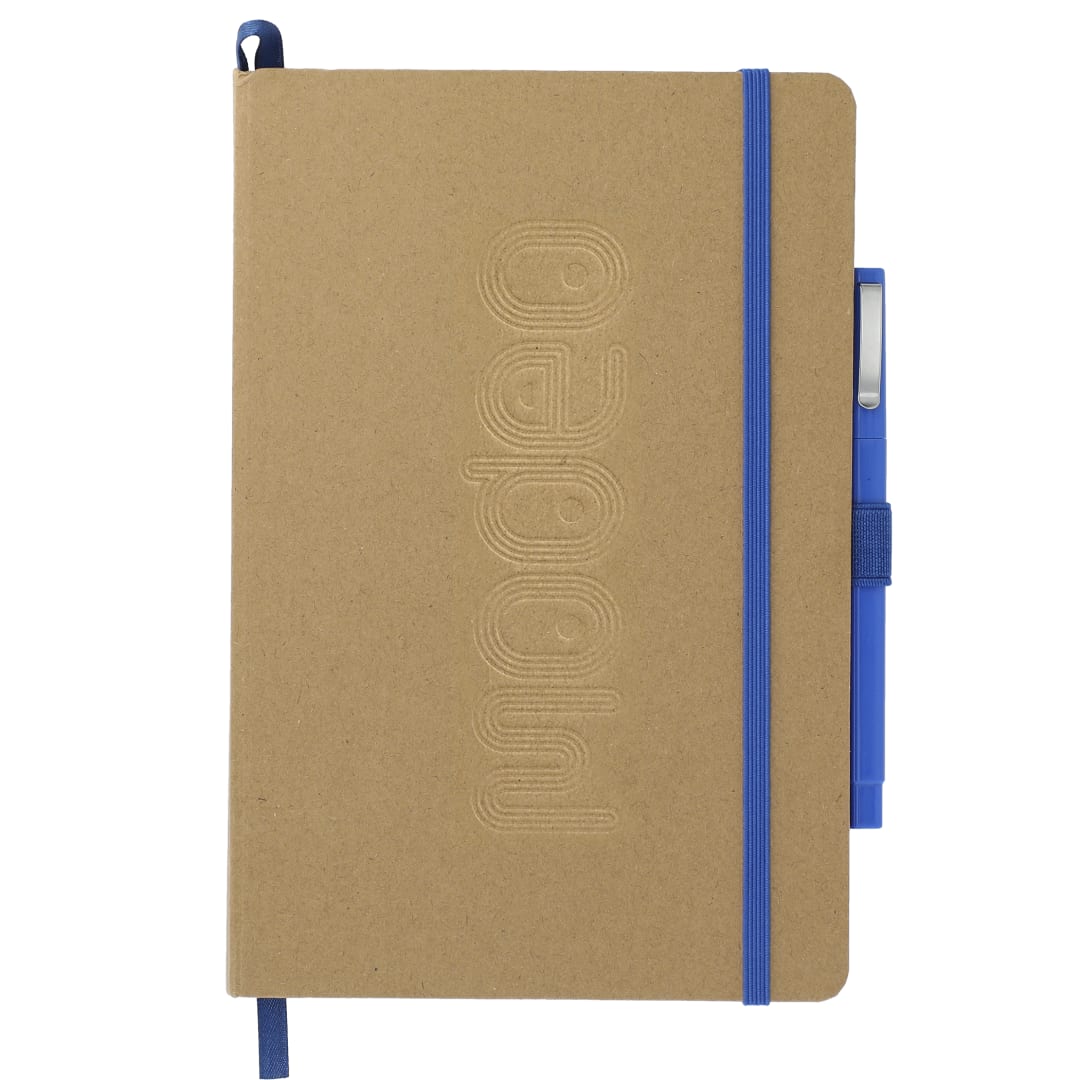 Front View of Blue Eco Color Bound Journal Bundle Set