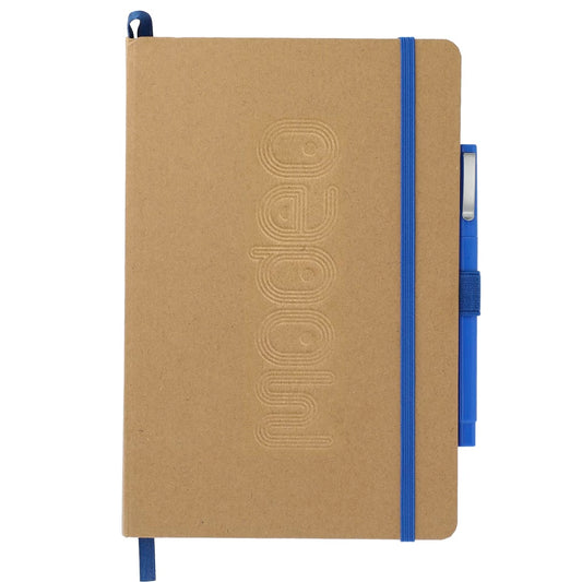 Front View of Blue Eco Color Bound Journal Bundle Set