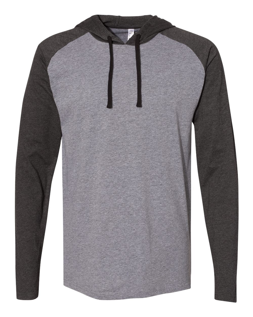 Men's Fine Jersey Hooded Long Sleeve Raglan T-Shirt - 6917